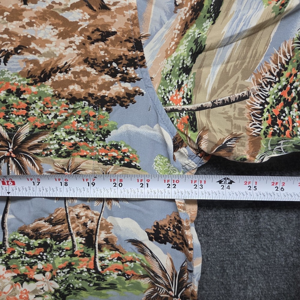 Reyn Spooner Shirt Mens Medium Tailored Fit Aloha Tropical Island Print FLAWS - Picture 3 of 11